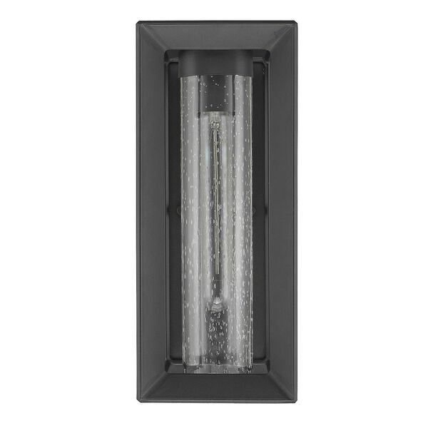 Smyth Natural Black One-Light Outdoor Wall Sconce with Seeded Glass, image 4